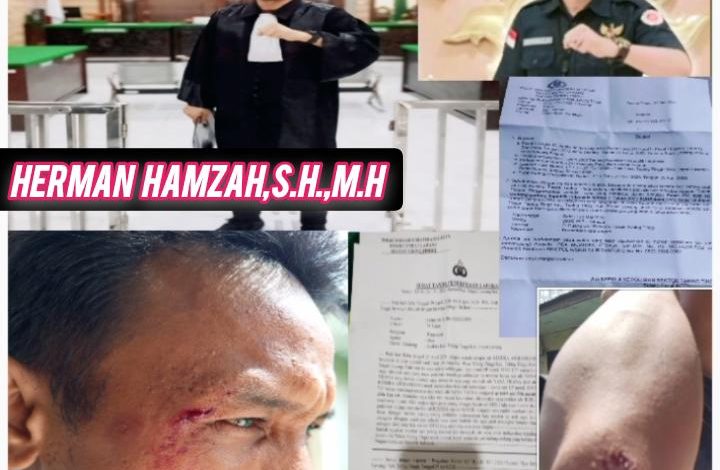 HERMAN HAMZAH, S.H., M.H. Siap Kawal Hukum, Suami Korban Pemilik HP Dikeroyok & Dilempar Batu,