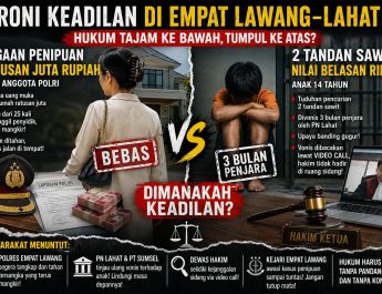 DUA WAJAH HUKUM DI EMPAT LAWANG! Anak 14 Tahun Dipenjara 15 Tandan Sawit, Sementara Istri Anggota Polisi Puluhan Kali Mangkir Kasus Sengketa Rumah