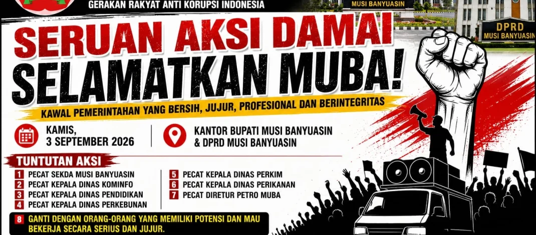 Warga Muba Tak Lagi Diam! Aksi Damai-Tegas “Selamatkan Muba” 3 September, Tuntut Pecat Sekda & 7 Pejabat