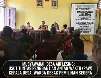 Warga Air Lesing Muara Beliti Tuntut Percepatan PAW Kades, Siap Urunan Jika Terkendala Dana