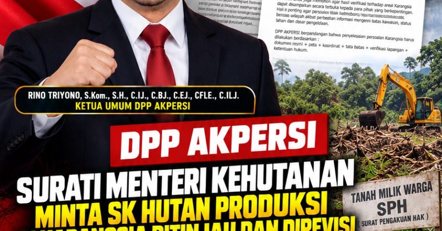 AKPERSI Minta Menteri Kehutanan Tinjau Ulang SK Hutan Produksi Di Karangsia, SPH Warga Jadi Sorotan