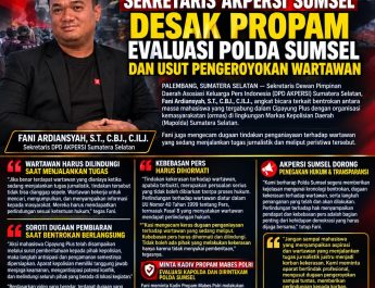 Sekretaris AKPERSI Sumsel Desak Propam Evaluasi Polda Sumsel Dan Usut Pengeroyokan Wartawan