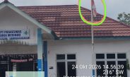 Bendera Merah Putih Kusam Dan Robek Dibiarkan Berkibar Di Puskesmas Sukamerindu, Plt Kadis Bungkam