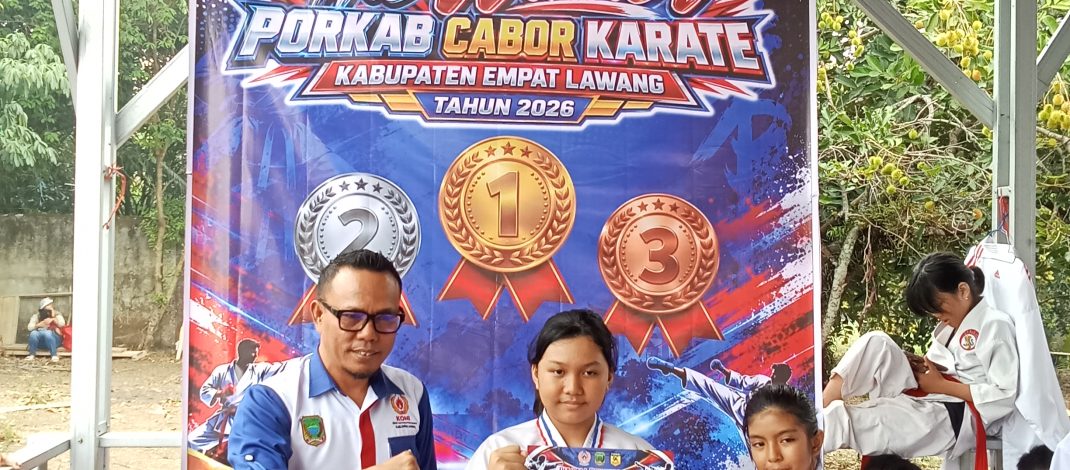 Cabor Karate Porkab Empat Lawang 2026 Resmi Digelar, 154 Karateka Bersaing.